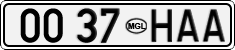 License plate of Mongolia, Cars