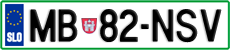 License plate of Slovenia, Cars