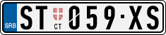 License plate of Serbia, Cars