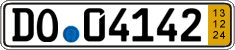 German license plate, Short-term transit plates