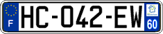 French license plate, SIV (ordinary)