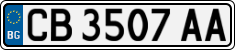 License plate of Bulgaria, Cars