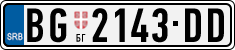 License plate of Serbia, Cars