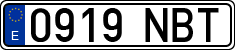 License plates of Spain, Ordinary (2000)