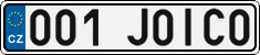 License plate of the Czech Republic, Vanity Plates