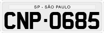 License plate of Brazil, Private owners (1990)
