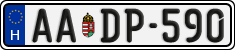 license plates of Hungary, Regular plates (2022)