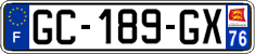 French license plate, SIV (ordinary)