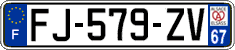 French license plate, SIV (ordinary)