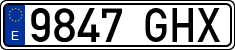 License plates of Spain, Ordinary (2000)