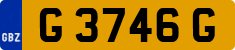 License plate of Gibraltar, Regular car plates (G 1234 A)