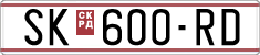 License plate of North Macedonia, Regular plates (1993)