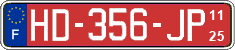 French license plate, SIV (transit plates)