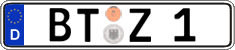 German license plate, Regular plates