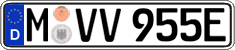 German license plate, Electric vehicles