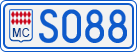 License plate of Monaco, Cars