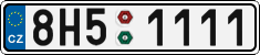 License plate of the Czech Republic, Cars (2001)