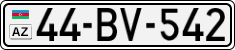 License plate of Azerbaijan, Cars