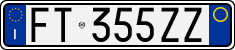 License plate of Italy, Cars (1994 year series)