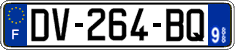 French license plate, SIV (ordinary)