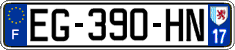 French license plate, SIV (ordinary)