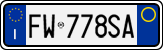 License plate of Italy, Cars (1994 year series)