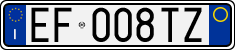 License plate of Italy, Cars (1994 year series)