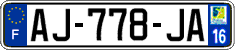 French license plate, SIV (ordinary)
