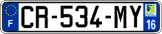 French license plate, SIV (ordinary)