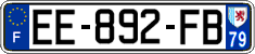 French license plate, SIV (ordinary)