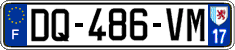 French license plate, SIV (ordinary)