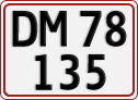 License plate of Denmark, Regular plates