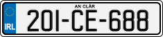 License plate of Ireland, Regular plates