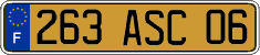 French license plate, FNI
