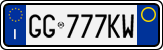 License plate of Italy, Cars (1994 year series)