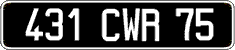French license plate, FNI