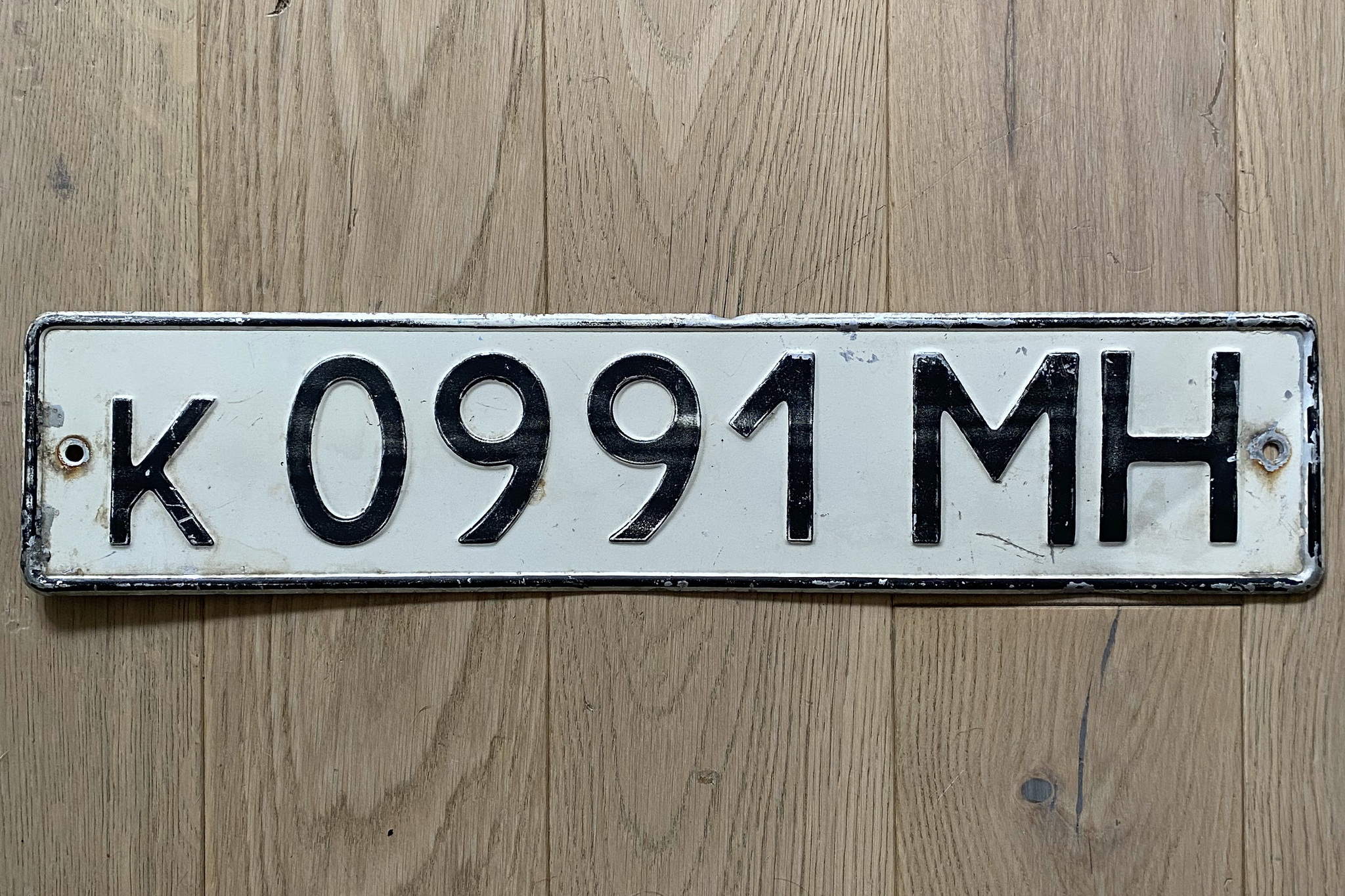 к 0991 МН, License plate without vehicle 