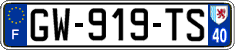 French license plate, SIV (ordinary)