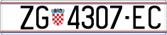 License plate of Croatia, Regular plates