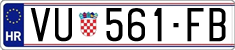 License plate of Croatia, Regular plates
