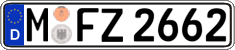 German license plate, Regular plates