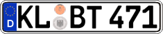 German license plate, Regular plates