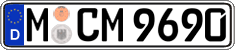 German license plate, Regular plates