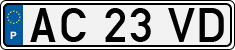 License plate of Portugal, Regular plates