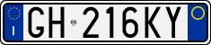 License plate of Italy, Cars (1994 year series)