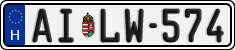 license plates of Hungary, Regular plates (2022)
