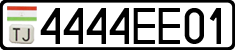 License plate of Tajikistan, Private owners (2009)