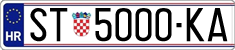 License plate of Croatia, Regular plates