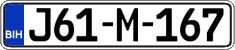 License plate of Bosnia and Herzegovina, Regular plates