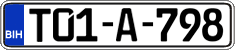 License plate of Bosnia and Herzegovina, Regular plates